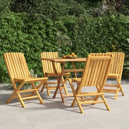 Sillas de jardín plegables 4 uds madera maciza teca 47x47x89 cm de vidaXL, Sillas de jardín - Ref: Foro24-3155052, Precio: 34...