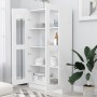 Vitrina de madera contrachapada blanco 82,5x30,5x150 cm en Librerías y estanterías | Comprar online en Foru.es