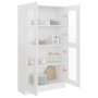 Vitrina de madera contrachapada blanco 82,5x30,5x150 cm en Librerías y estanterías | Comprar online en Foru.es