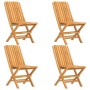 Sillas de jardín plegables 4 uds madera maciza teca 47x47x89 cm de vidaXL, Sillas de jardín - Ref: Foro24-3155052, Precio: 34...