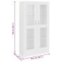 Vitrina de madera contrachapada blanco 82,5x30,5x150 cm en Librerías y estanterías | Comprar online en Foru.es
