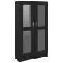 Vitrina de madera contrachapada negro 82,5x30,5x150 cm en Librerías y estanterías | Comprar online en Foru.es