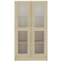 Vitrina de madera contrachapada color roble 82,5x30,5x150 cm en Librerías y estanterías | Comprar online en Foru.es