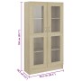 Vitrina de madera contrachapada color roble 82,5x30,5x150 cm en Librerías y estanterías | Comprar online en Foru.es