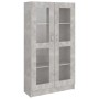 Vitrina de madera contrachapada gris hormigón 82,5x30,5x150cm en Librerías y estanterías | Comprar online en Foru.es