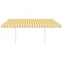 Toldo manual retráctil con LED amarillo y blanco 4x3 m en Toldos | Comprar online en Foru.es