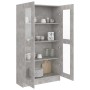 Vitrina de madera contrachapada gris hormigón 82,5x30,5x150cm en Librerías y estanterías | Comprar online en Foru.es