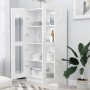Vitrina de madera ingeniería blanco brillo 82,5x30,5x150 cm en Librerías y estanterías | Comprar online en Foru.es