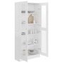 Vitrina de madera contrachapada blanco 82,5x30,5x185 cm en Librerías y estanterías | Comprar online en Foru.es