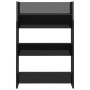 Zapateros de pared 2 uds contrachapada negro brillo 60x18x90 cm de vidaXL, Zapateros y organizadores de calzado - Ref: Foro24...