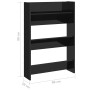 Zapateros de pared 2 uds contrachapada negro brillo 60x18x90 cm de vidaXL, Zapateros y organizadores de calzado - Ref: Foro24...