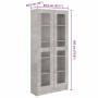 Vitrina de madera de ingeniería gris hormigón 82,5x30,5x185cm en Librerías y estanterías | Comprar online en Foru.es