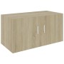 Armario de pared madera ingeniería roble Sonoma 80x39x40 cm en Estanterías | Comprar online en Foru.es