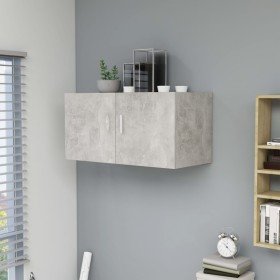 Armario de pared madera contrachapada gris hormigón 80x39x40 cm en Estanterías | Comprar online en Foru.es
