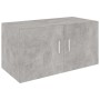 Armario de pared madera contrachapada gris hormigón 80x39x40 cm en Estanterías | Comprar online en Foru.es