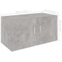 Armario de pared madera contrachapada gris hormigón 80x39x40 cm en Estanterías | Comprar online en Foru.es
