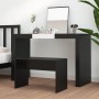 Taburete de vestidor madera contrachapada negro 70x35x45 cm en Bancos de tocador | Comprar online en Foru.es