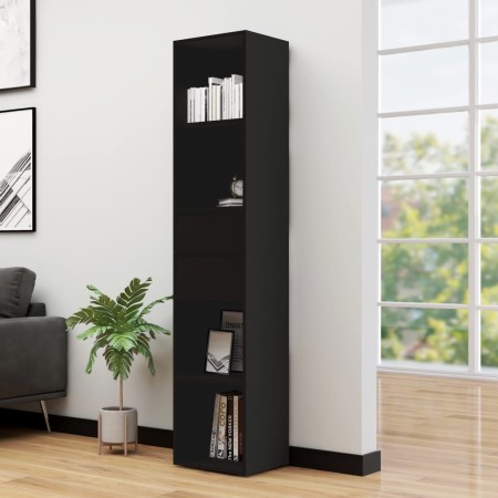 Estantería madera contrachapada negro 36x30x171 cm en Librerías y estanterías | Comprar online en Foru.es