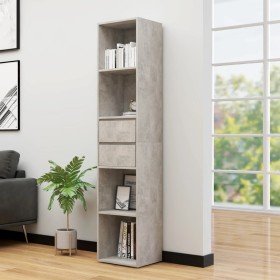 Estantería madera contrachapada gris hormigón 36x30x171 cm en Librerías y estanterías | Comprar online en Foru.es