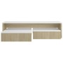Mesas de centro apilables blanco y roble Sonoma 100x100x26,5 cm de vidaXL, Mesas de centro - Ref: Foro24-806800, Precio: 41,0...