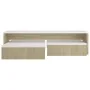 Mesas de centro apilables blanco y roble Sonoma 100x100x26,5 cm de vidaXL, Mesas de centro - Ref: Foro24-806800, Precio: 41,0...
