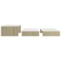 Mesas de centro apilables blanco y roble Sonoma 100x100x26,5 cm de vidaXL, Mesas de centro - Ref: Foro24-806800, Precio: 41,0...