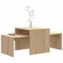 Mesa de centro madera contrachapada color roble 100x48x40 cm en Mesas de centro | Comprar online en Foru.es