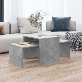 Mesa de centro madera contrachapada gris hormigón 100x48x40 cm en Mesas de centro | Comprar online en Foru.es
