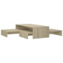 Mesa centro apilable contrachapada roble Sonoma 100x100x26,5 cm de vidaXL, Mesas de centro - Ref: Foro24-806798, Precio: 49,5...