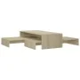 Mesa centro apilable contrachapada roble Sonoma 100x100x26,5 cm de vidaXL, Mesas de centro - Ref: Foro24-806798, Precio: 49,2...