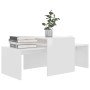 Mesa de centro madera contrachapada blanco brillo 100x48x40 cm en Mesas de centro | Comprar online en Foru.es