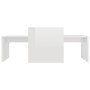 Mesa de centro madera contrachapada blanco brillo 100x48x40 cm en Mesas de centro | Comprar online en Foru.es