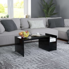 Mesa de centro madera contrachapada negro 90x45x35 cm en Mesas de centro | Comprar online en Foru.es