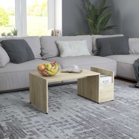 Mesa de centro madera contrachapada color roble 90x45x35 cm en Mesas de centro | Comprar online en Foru.es