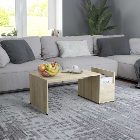 Mesa de centro madera contrachapada color roble 90x45x35 cm en Mesas de centro | Comprar online en Foru.es