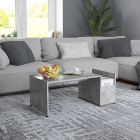 Mesa de centro madera contrachapada gris hormigón 90x45x35 cm en Mesas de centro | Comprar online en Foru.es