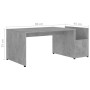 Mesa de centro madera contrachapada gris hormigón 90x45x35 cm en Mesas de centro | Comprar online en Foru.es