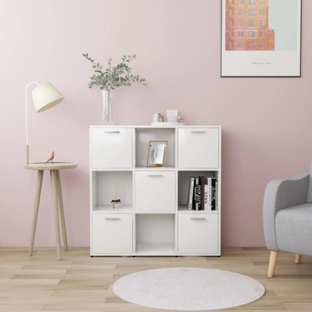 Estantería librería madera contrachapada blanco 90x30x90 cm en Librerías y estanterías | Comprar online en Foru.es