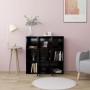 Estantería de madera contrachapada negro 90x30x90 cm en Librerías y estanterías | Comprar online en Foru.es