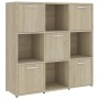 Estantería madera contrachapada color roble Sonoma 90x30x90 cm en Librerías y estanterías | Comprar online en Foru.es