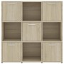 Estantería madera contrachapada color roble Sonoma 90x30x90 cm en Librerías y estanterías | Comprar online en Foru.es