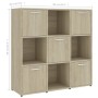 Estantería madera contrachapada color roble Sonoma 90x30x90 cm en Librerías y estanterías | Comprar online en Foru.es