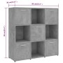 Estantería madera contrachapada gris hormigón 90x30x90 cm en Librerías y estanterías | Comprar online en Foru.es