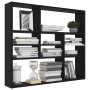 Estantería de pared madera contrachapada negro 90x16x78 cm en Estanterías | Comprar online en Foru.es