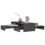 Set de mesas de centro apilables gris brillo 100x100x26,5 cm de vidaXL, Mesas de centro - Ref: Foro24-806803, Precio: 51,53 €...