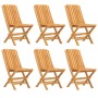 Sillas de jardín plegables 6 uds madera maciza teca 47x47x89 cm de vidaXL, Sillas de jardín - Ref: Foro24-3155053, Precio: 50...