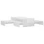 Set de mesas de centro apilables blanco brillo 100x100x26,5 cm de vidaXL, Mesas de centro - Ref: Foro24-806801, Precio: 45,93...