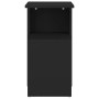 Mesa auxiliar de madera contrachapada negro 36x30x56 cm en Mesas auxiliares | Comprar online en Foru.es