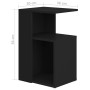 Mesa auxiliar de madera contrachapada negro 36x30x56 cm en Mesas auxiliares | Comprar online en Foru.es