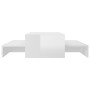 Set de mesas de centro apilables blanco brillo 100x100x26,5 cm de vidaXL, Mesas de centro - Ref: Foro24-806801, Precio: 46,28...